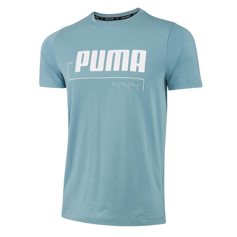 T-shirt uomo fitness Puma azzurra