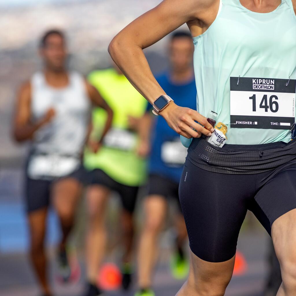 Ceinture hydratation de running porte flasques noire