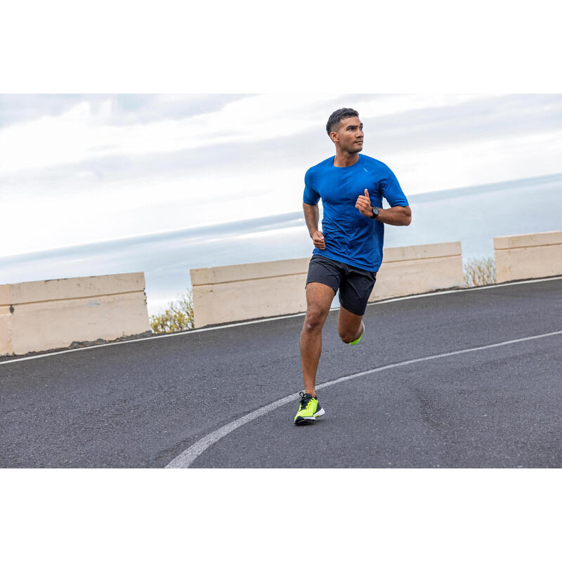 Maglia running uomo KIPRUN CARE azzurra