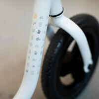 Bicicleta sin pedales niños 10 pulgadas Runride 100 blanco