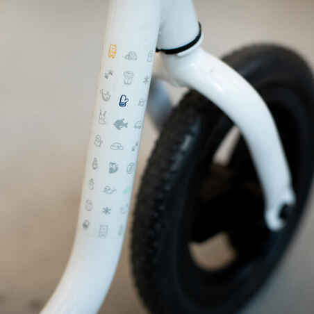 אופני איזון לילדים 10 אינץ' דגם RunRide 100 – לבן/שחור