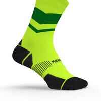 Run900 Mid-Calf Thick Running Socks - Yellow/Green