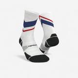 Run900 Mid-Calf Thick Running Socks - Blue/Red