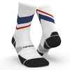 Bežecké ponožky Run900 po lýtka hrubé bielo-modro-červené