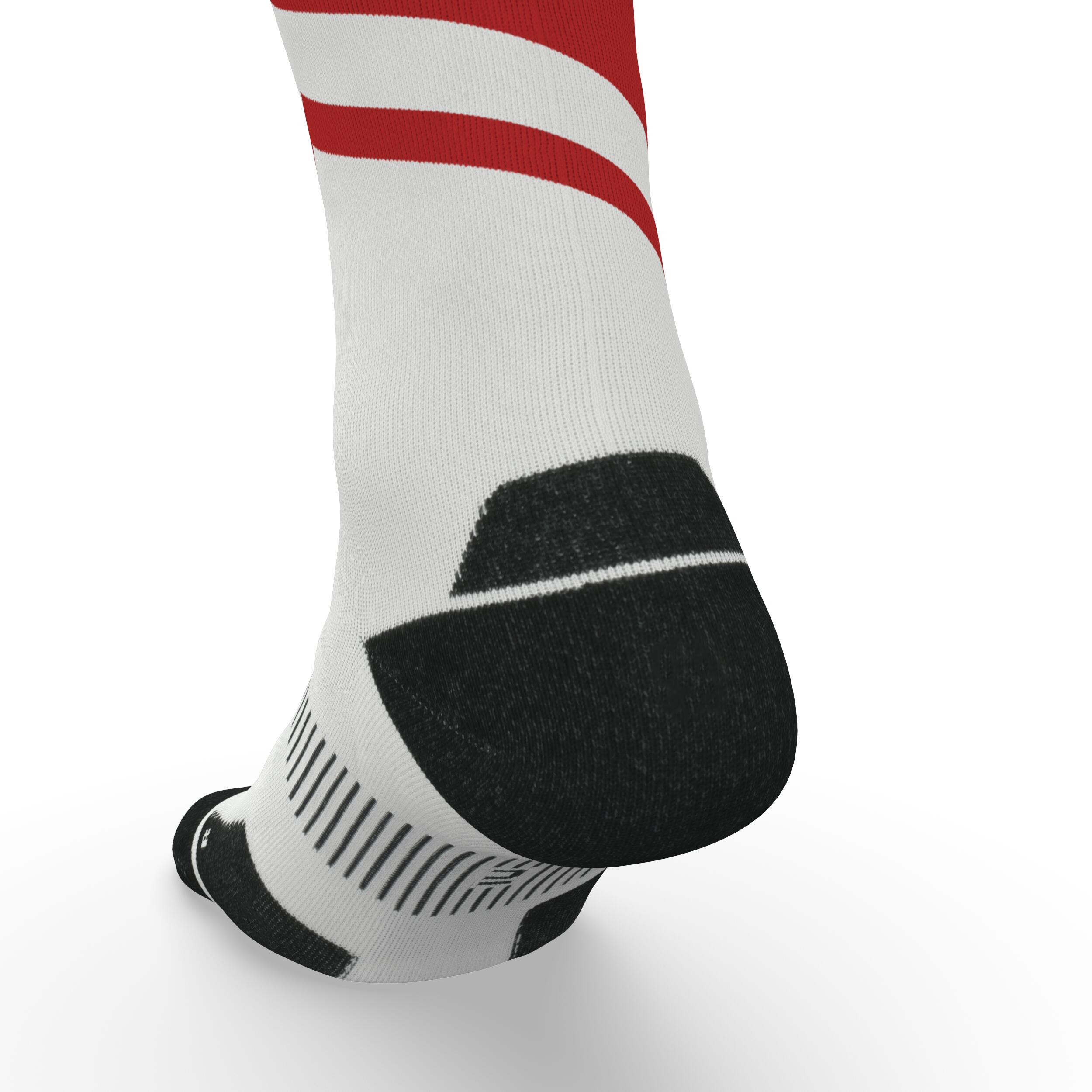 Run900 Mid-Calf Thick Running Socks - White/Red 7/7