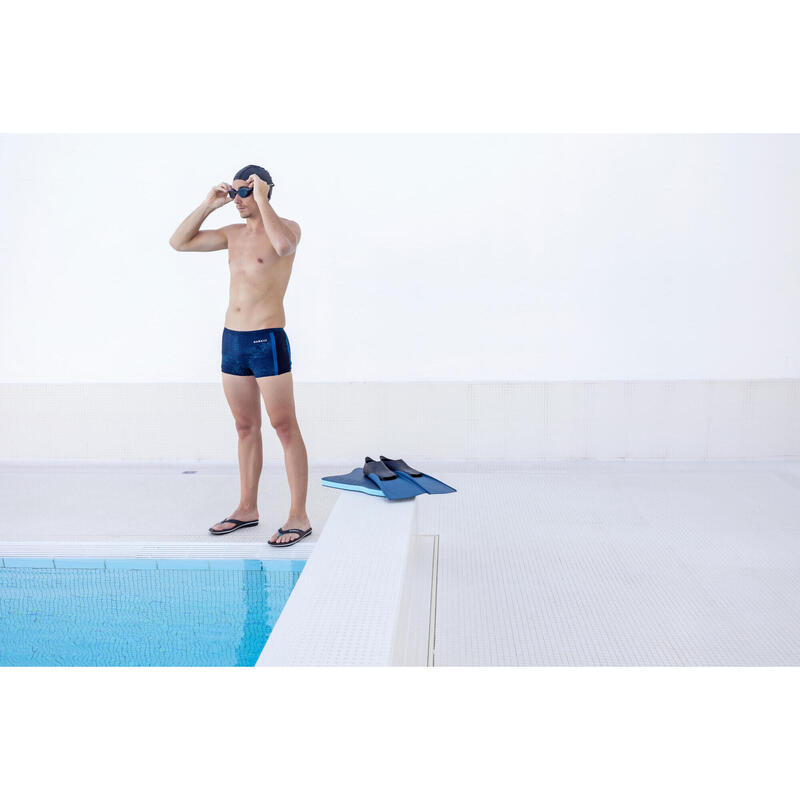 Infradito piscina uomo TONGA nero-azzurro