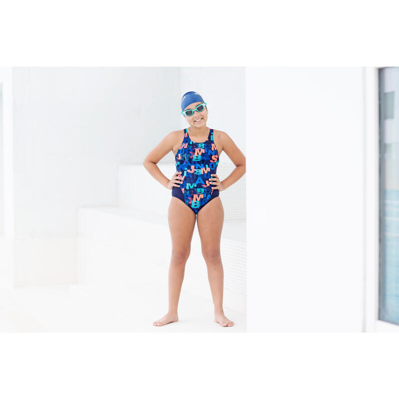 Lunettes de Natation Enfants Verres Clairs SPIRIT Noir Bleu