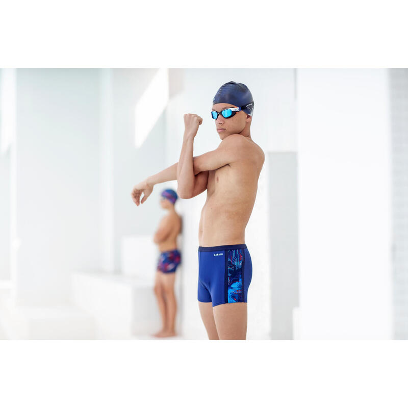 矽膠泳帽 - 單一尺寸 - Term 藍黑配色