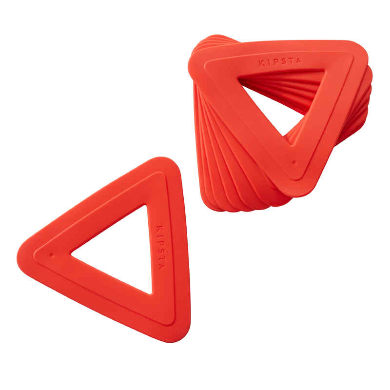 Set Of 10 Flat Training Discs - Orange