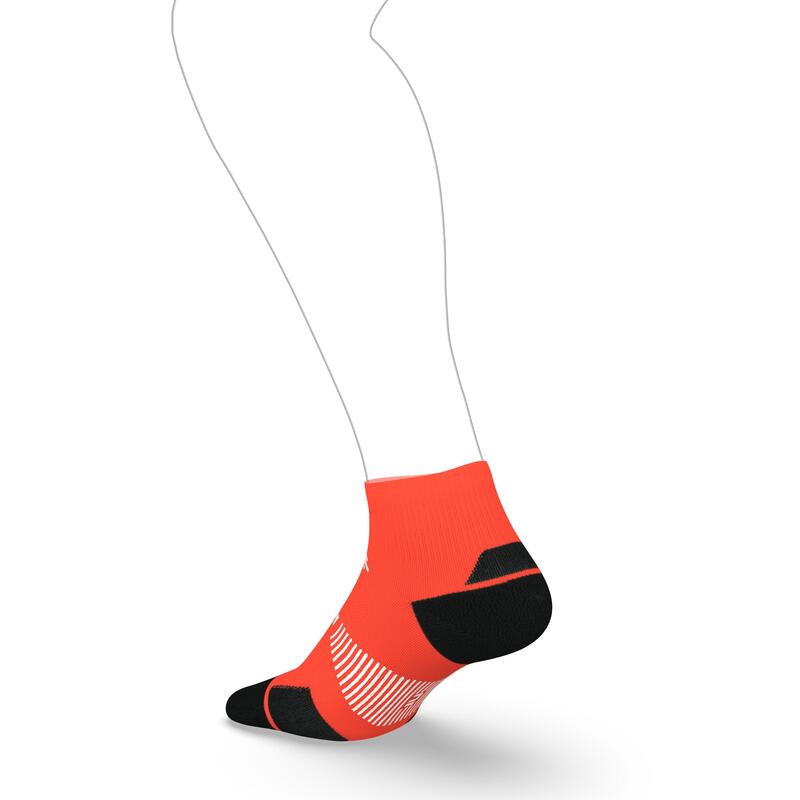 CHAUSSETTES DE RUNNING RUN900 FINES MID CORAIL