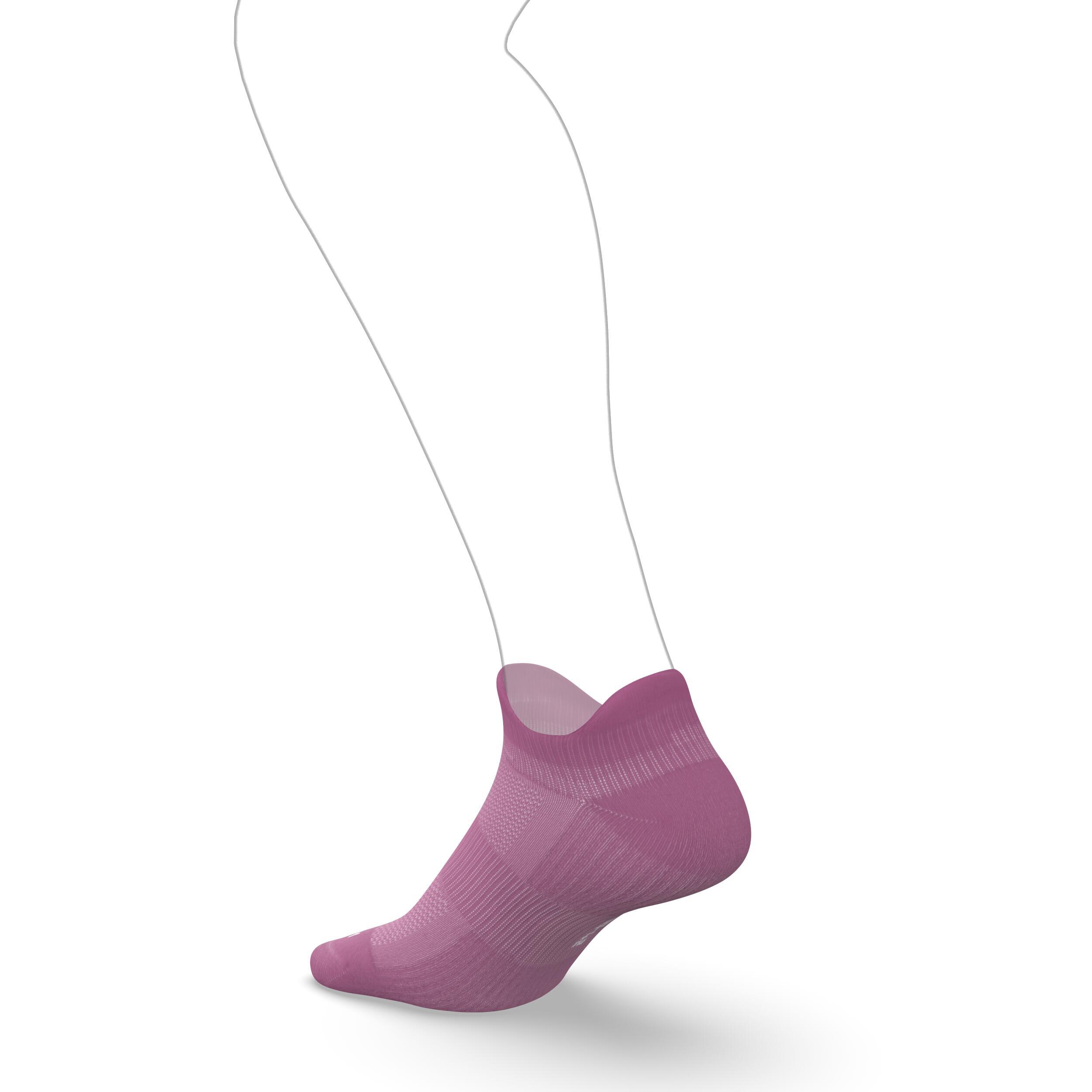 Run 500 Running Invisible Socks x2 - Pink 3/5