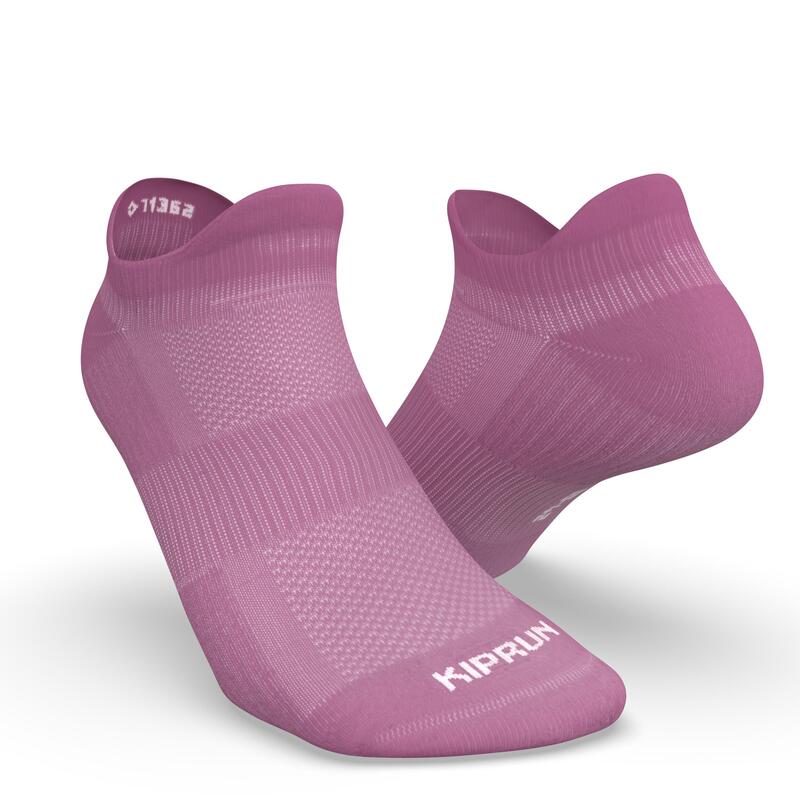 Calcetines running invisibles x2 RUN500 rosa