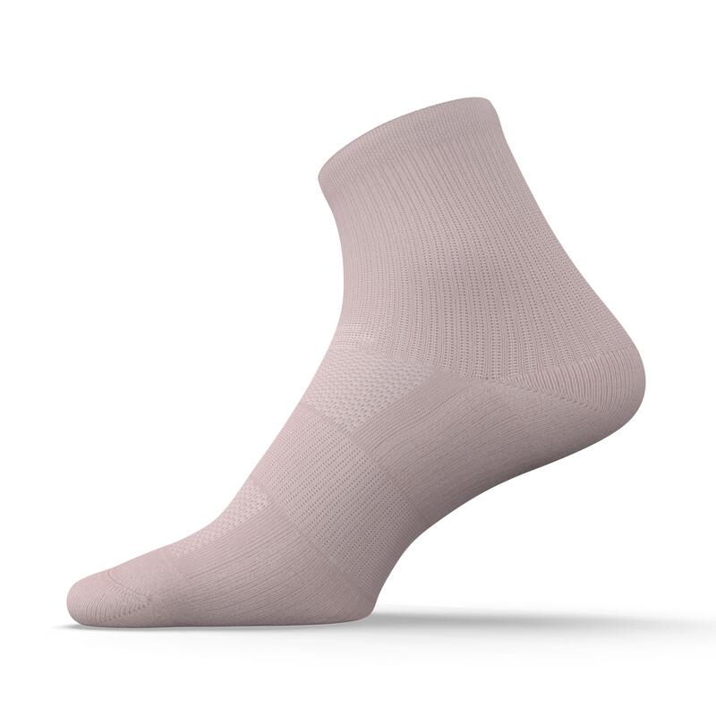 CHAUSSETTES DE RUNNING RUN500 MI-HAUTEURS X2 MAUVE