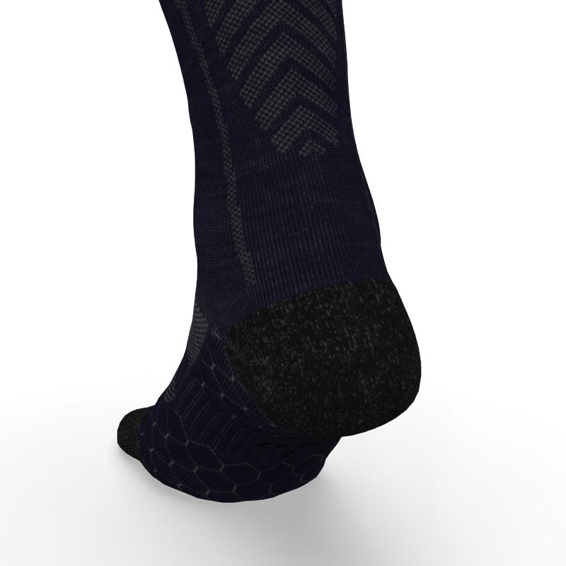 Halfhoge hardloopsokken Run900 merinowol marineblauw