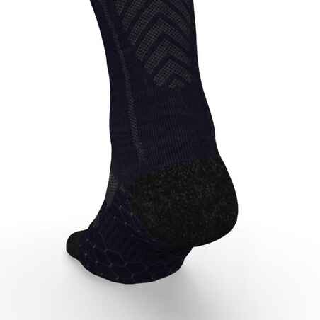 Pusilgės merinosų vilnos bėgimo kojinės „Run 900“, tamsiai mėlynos