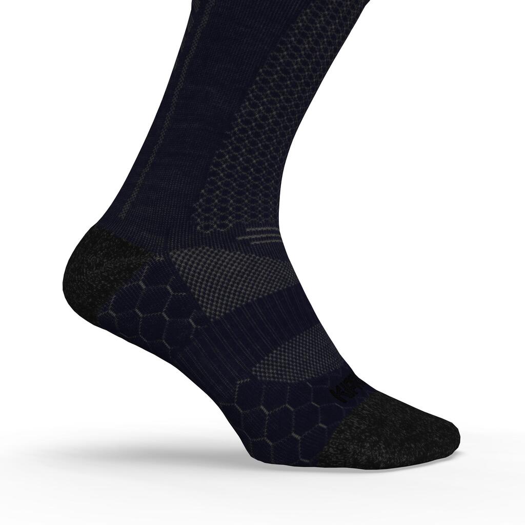 RUN900 MERINO WOOL MID-CALF RUNNING SOCKS - NAVY