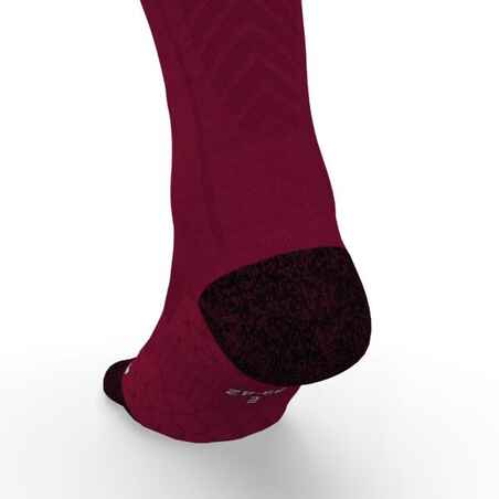 RUN900 MERINO WOOL MID-CALF RUNNING SOCKS - BURGUNDY