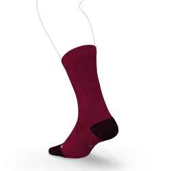 RUN900 MERINO WOOL MID-CALF RUNNING SOCKS - BURGUNDY