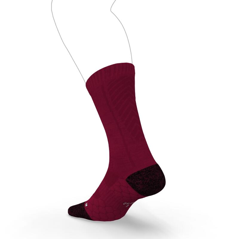 Laufsocken halbhoch Merinowolle - Run 900 bordeaux 