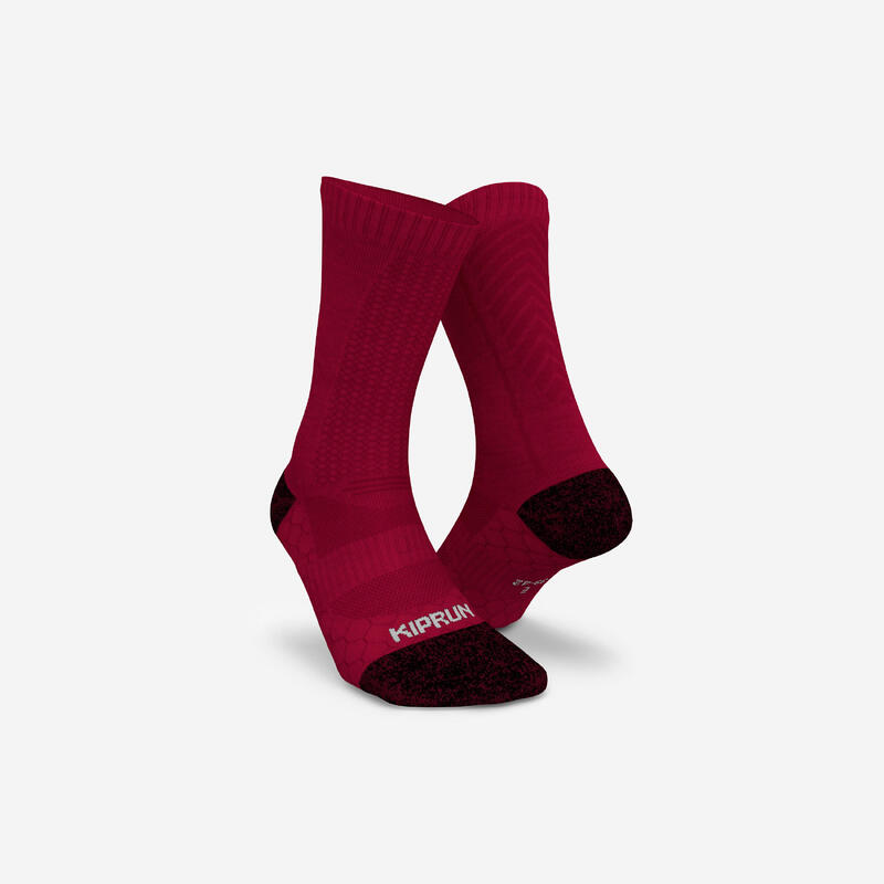Șosete MID Alergare RUN900 cu Lână merinos Negru