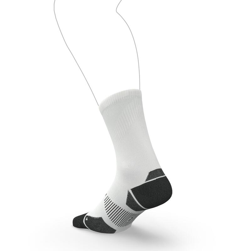 環保設計中筒跑步襪 Run900 Fine - 白色