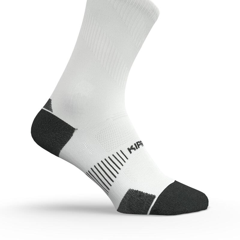 Run900 Mid-Calf Fine Running Socks - Eco-Design - White