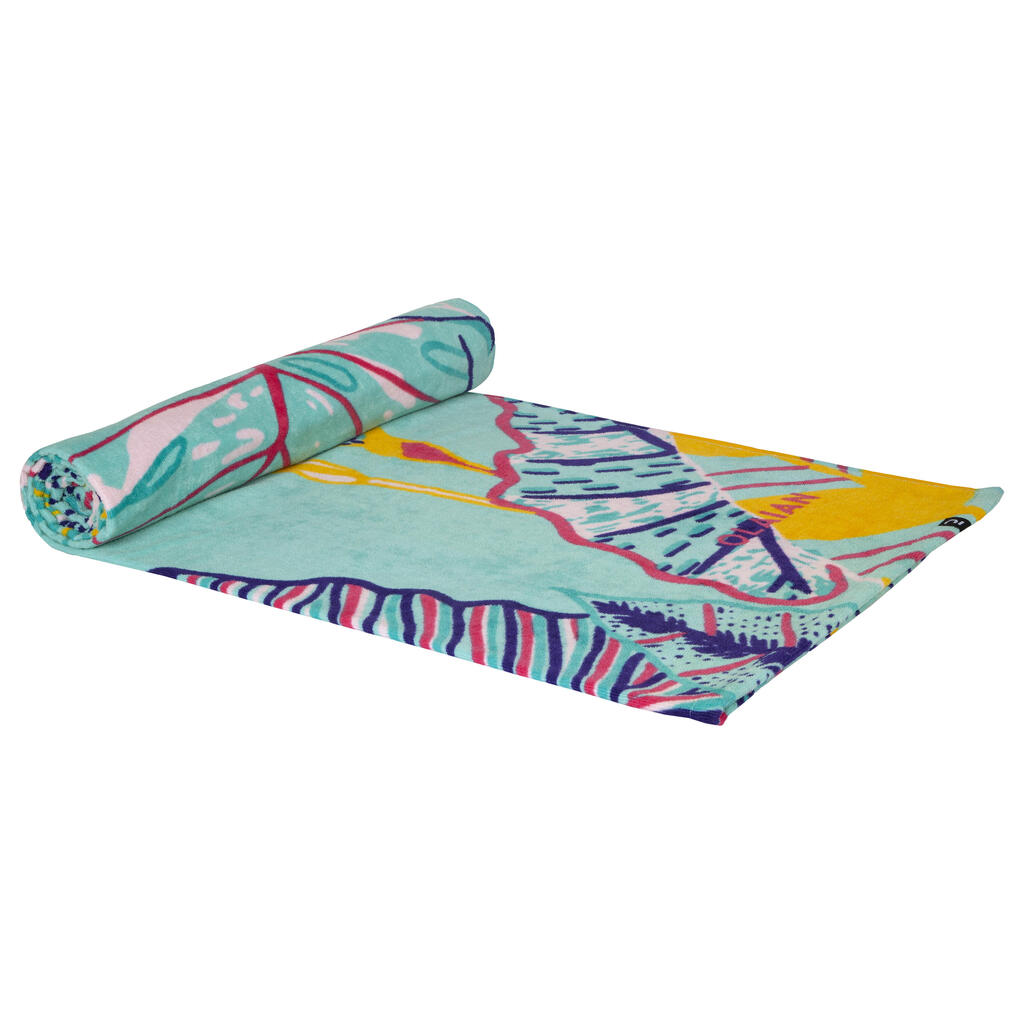 Serviette de plage 145 x 85 cm - Ikat multicolore