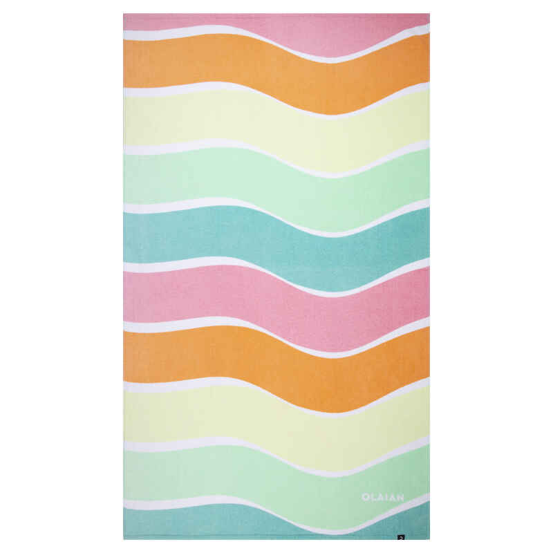 Strandhandtuch Rainbow 145 × 85 cmweiß/pink/orange/grün
