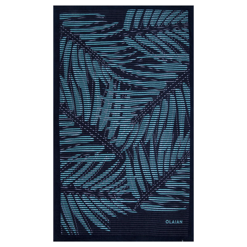 Strandhandtuch Bigpalm 145 × 85 cm dunkelblau/türkis/weiß