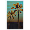 Strandbadetuch L Print Palmline 145 × 85 cm