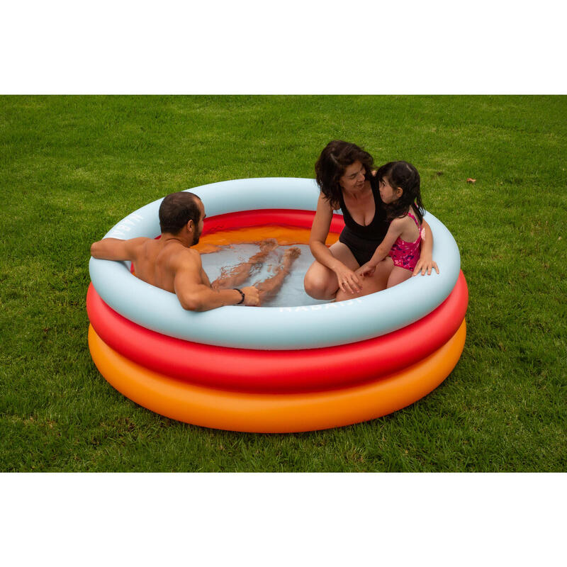 Piscina Criança Insuflável Redonda Válvulas Rápidas Diâmetro 170 cm/Altura 53 cm