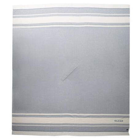 Serviette de plage poncho 190 x 190 cm - gris bleu