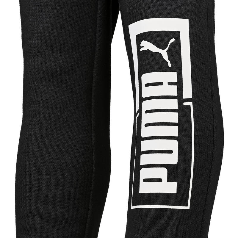 Pantalón chándal jogger Puma gimnasia niño y niña negro
