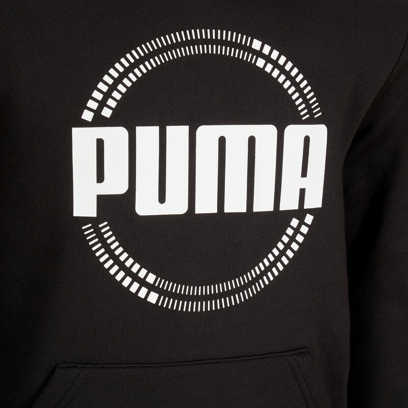 Sweat à capuche enfant - noir avec imprimé PUMA