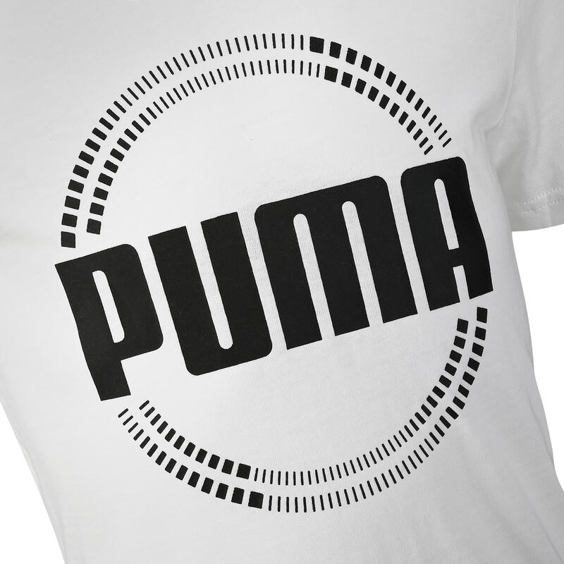 t-shirt blanc garçon imprimé PUMA