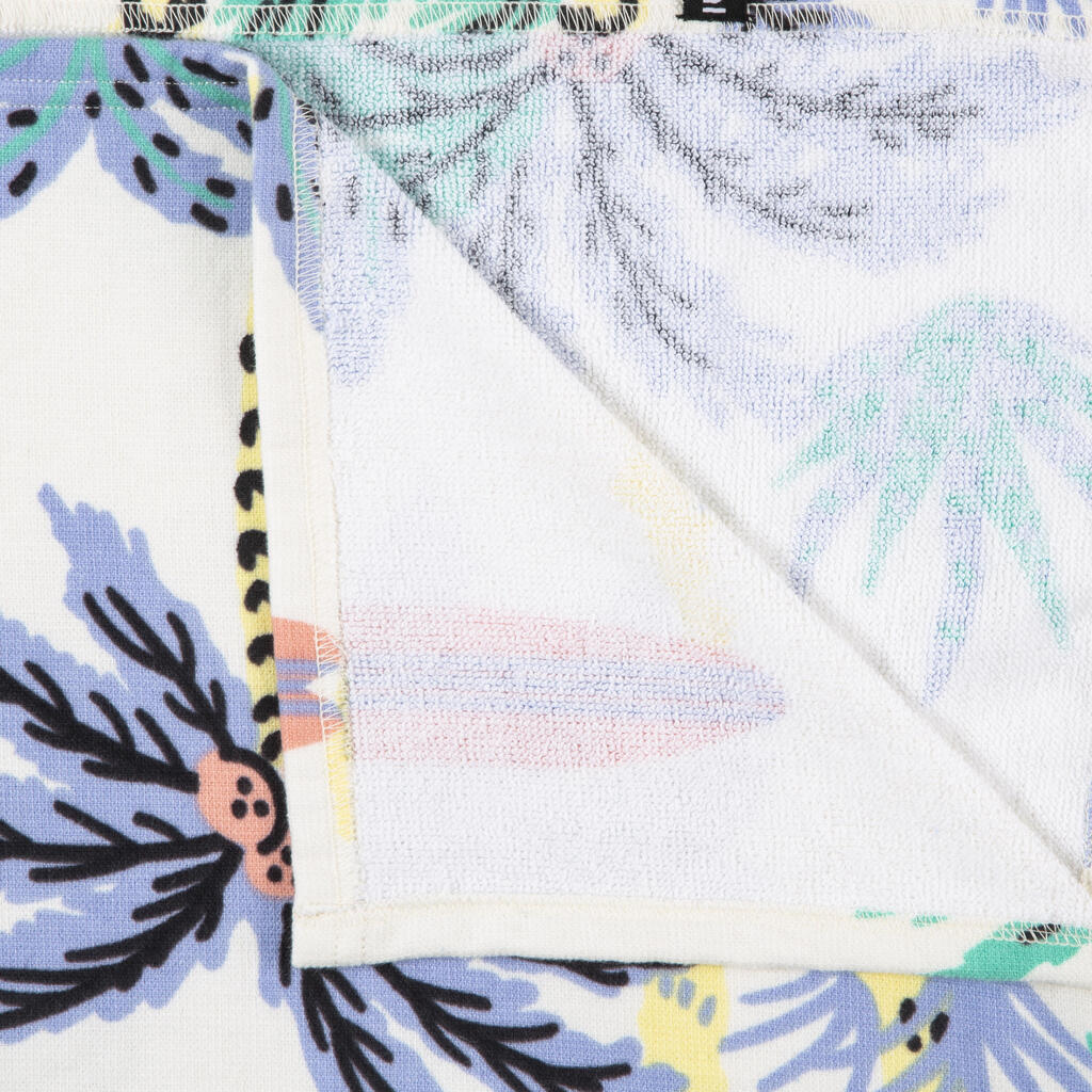 Banglenčių pončas „550 Lumi“, 135-160 cm, turkio spalvos, su palmių raštu