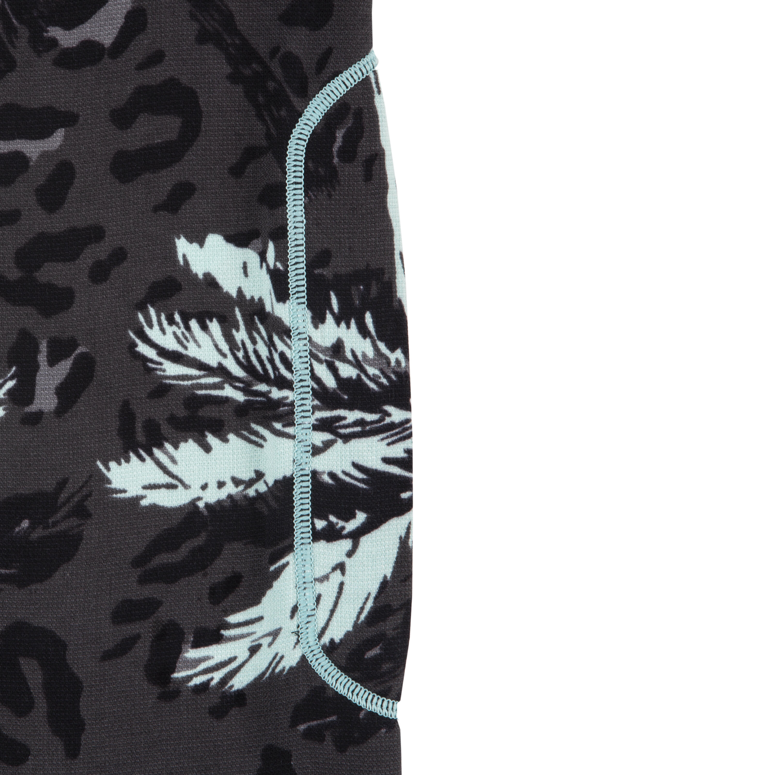 ADULT SURF PONCHO 500 Print - Palm 18/20