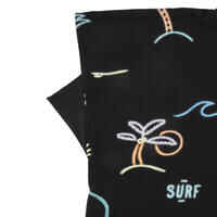 Surf-Poncho Kinder 550 Neon 135–160 cm schwarz/bunt