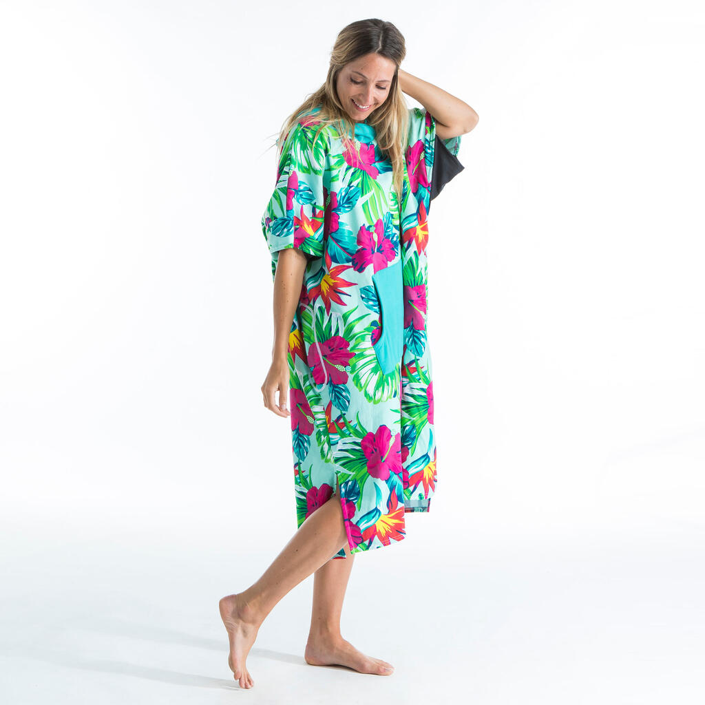 ADULT SURF PONCHO 500 Print - Bora