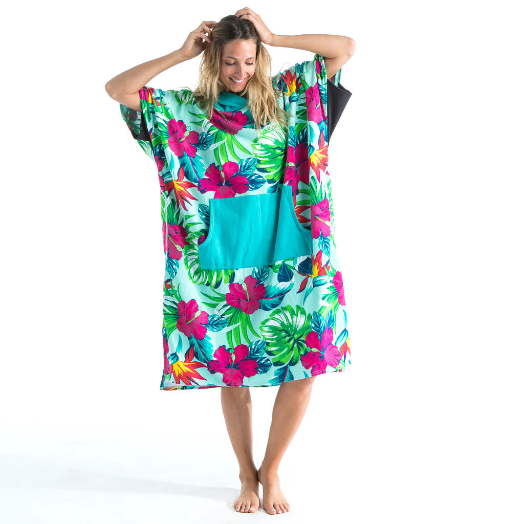 ADULT SURF PONCHO 500 Print - Bora