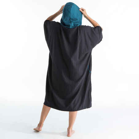 Adult Surf Poncho 500 - Black - Decathlon