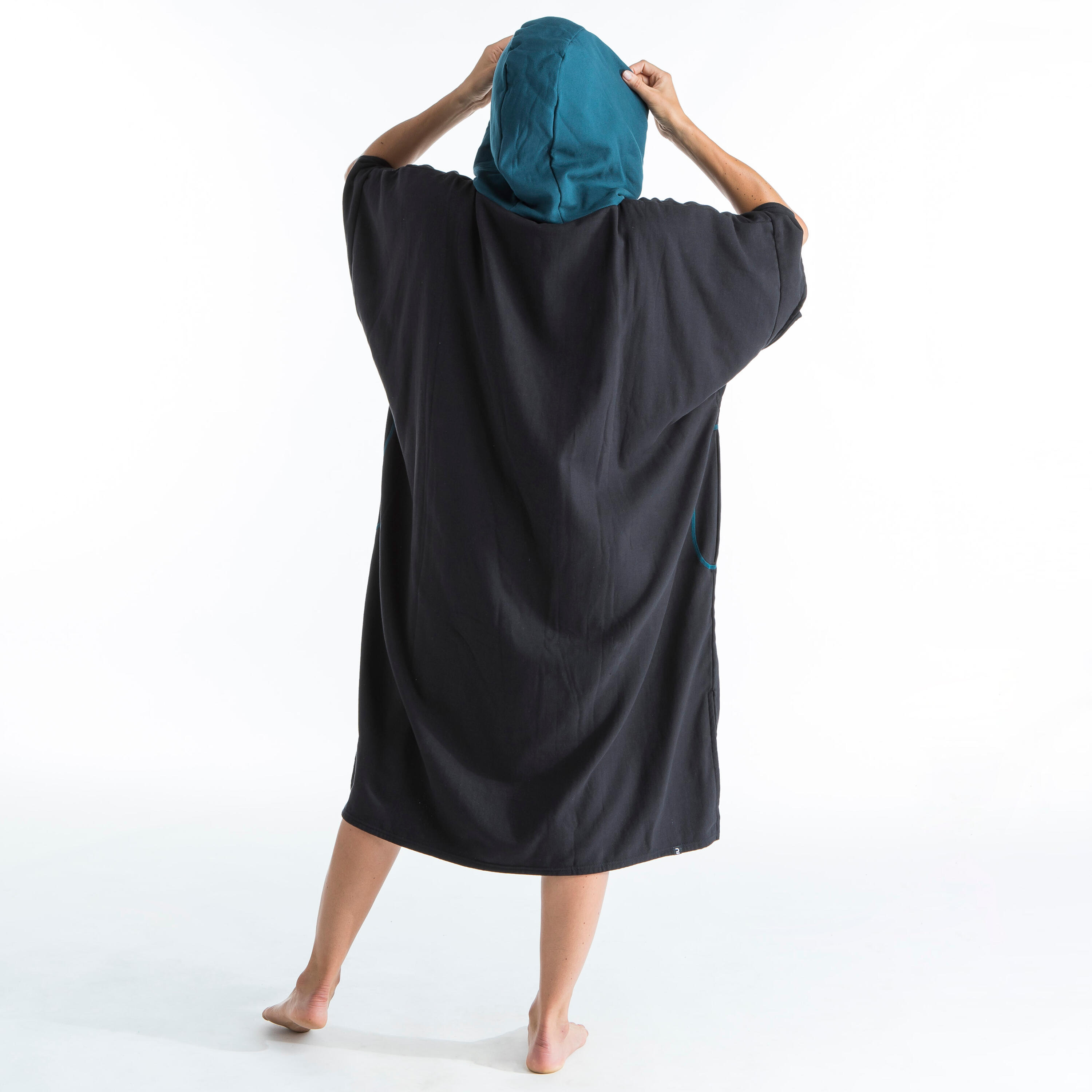 Adult Surf Poncho 500 - Black 4/11