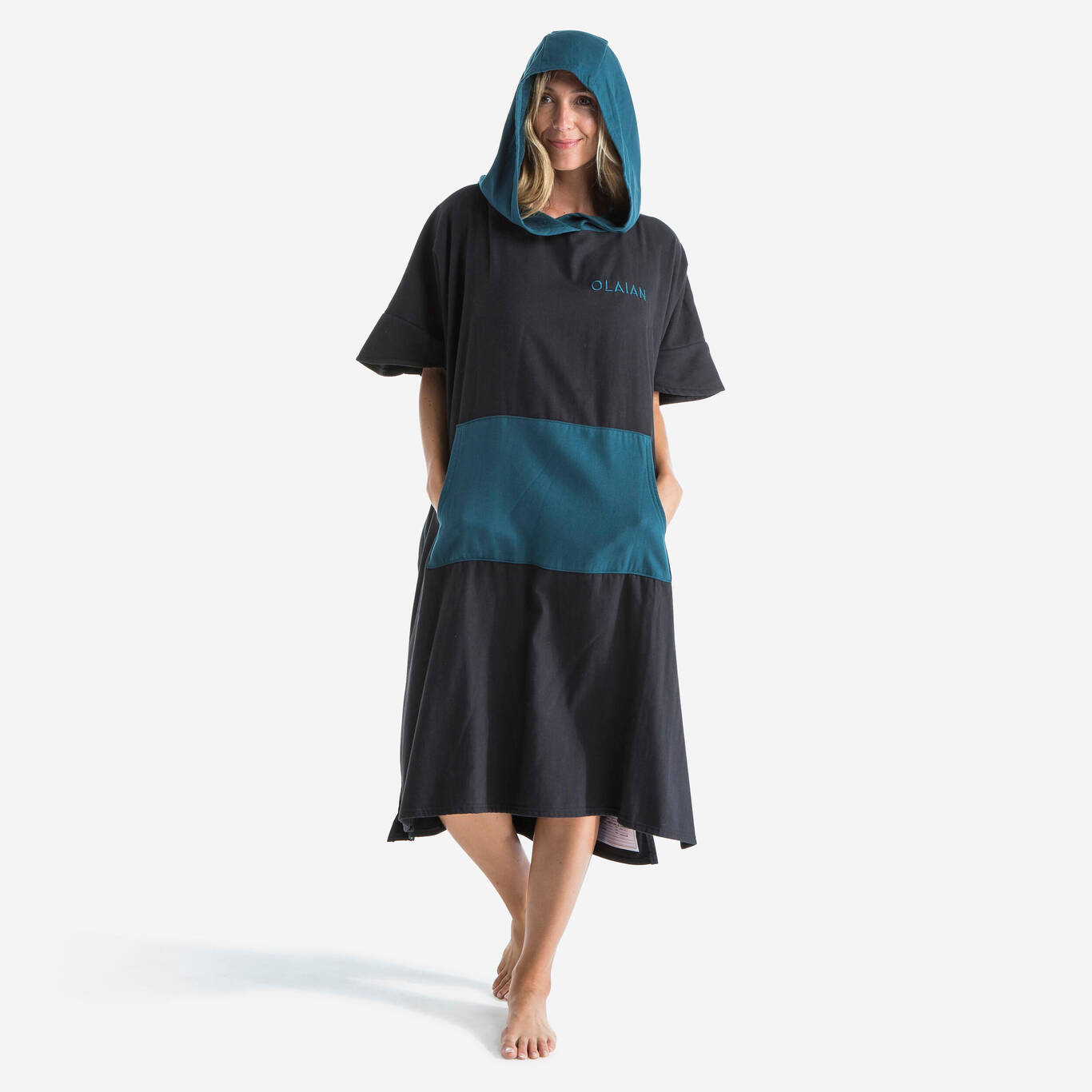 Adult Surf Poncho 500 - Black