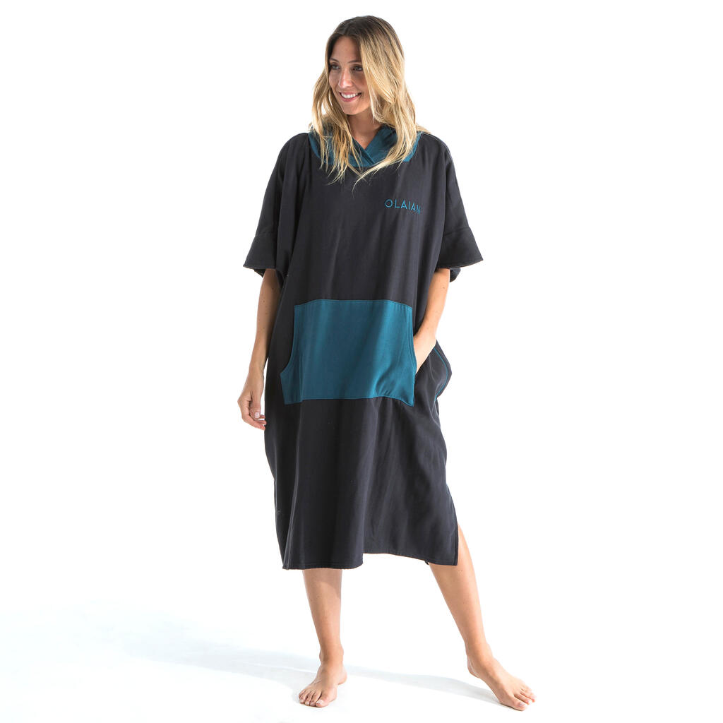 PONCHO SURF 500 ADULTE Noir
