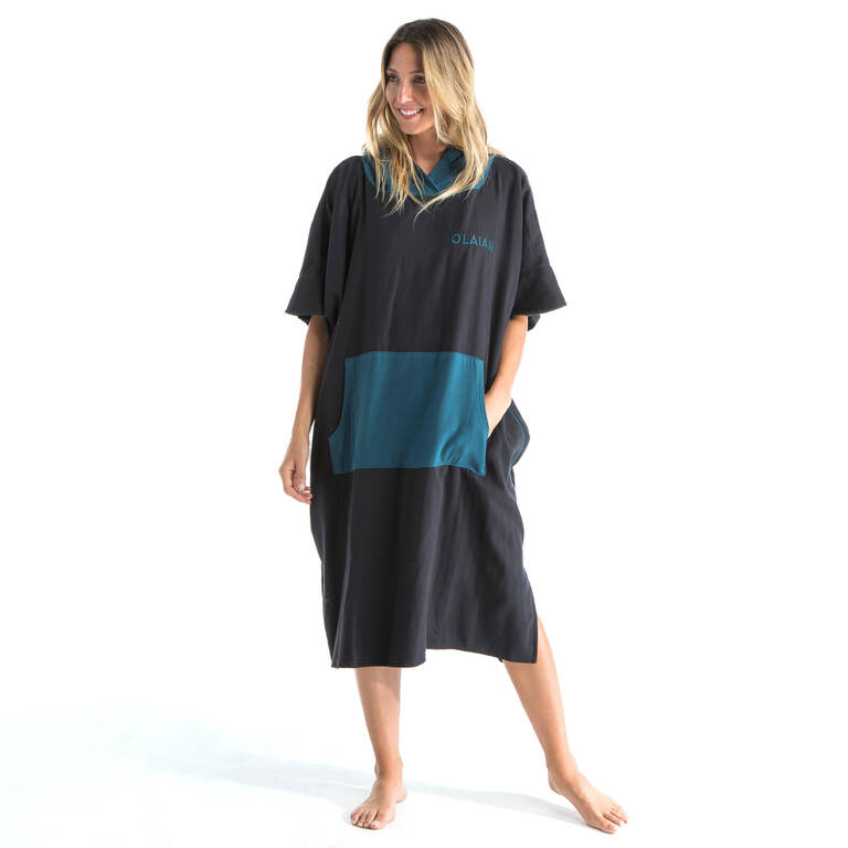 Adult Surf Poncho 500 - Black