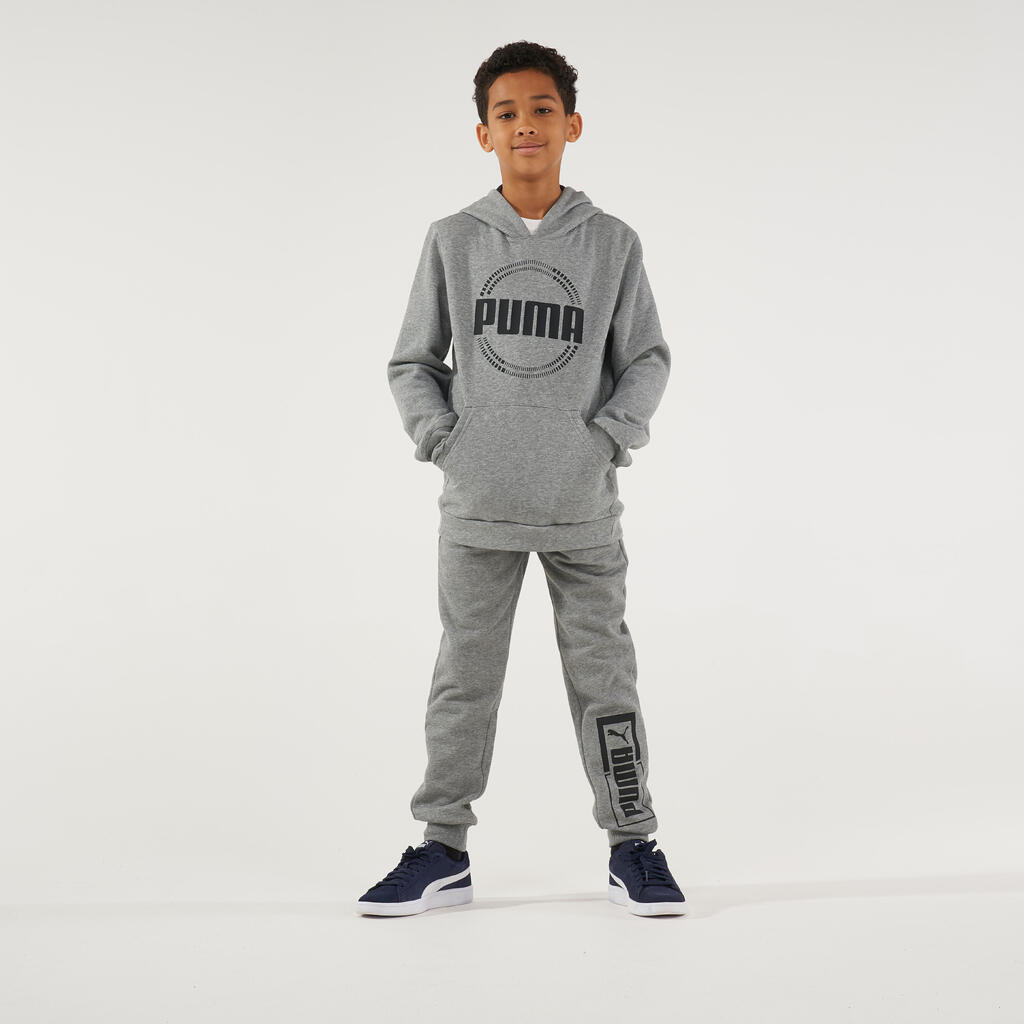 Kids' Hooded Sweatshirt - Grey Print