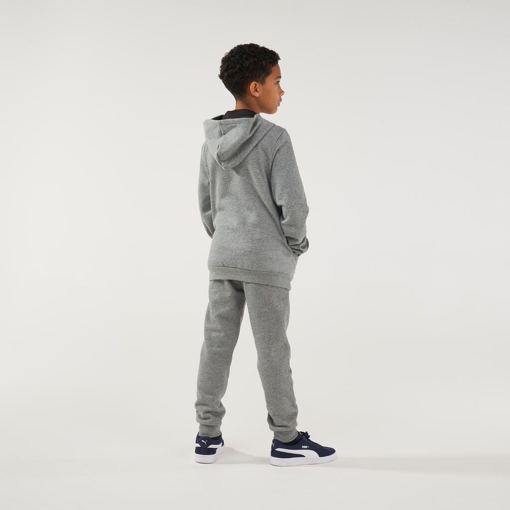 Kids' Hooded Sweatshirt - Grey Print