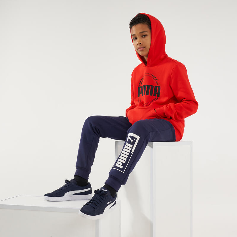 Sweat à capuche enfant - rouge avec imprimé PUMA