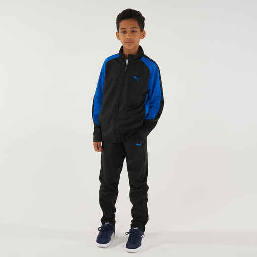 
      Kids' Breathable Synthetic Tracksuit - Black/Blue
  