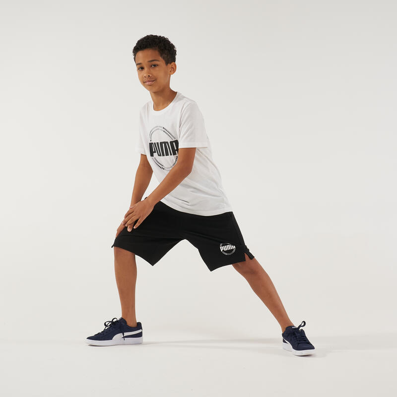 Pantalón corto short Puma gimnasia niño y niña negro